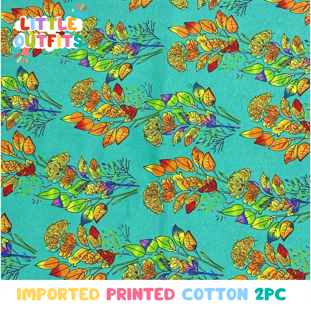 Imported Cotton 2PC Unstitched for Girls