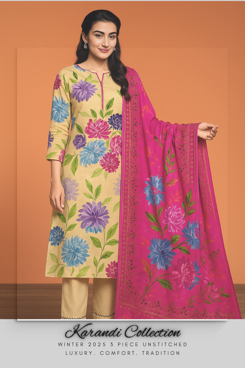 Karandi 3 Piece Unstitched