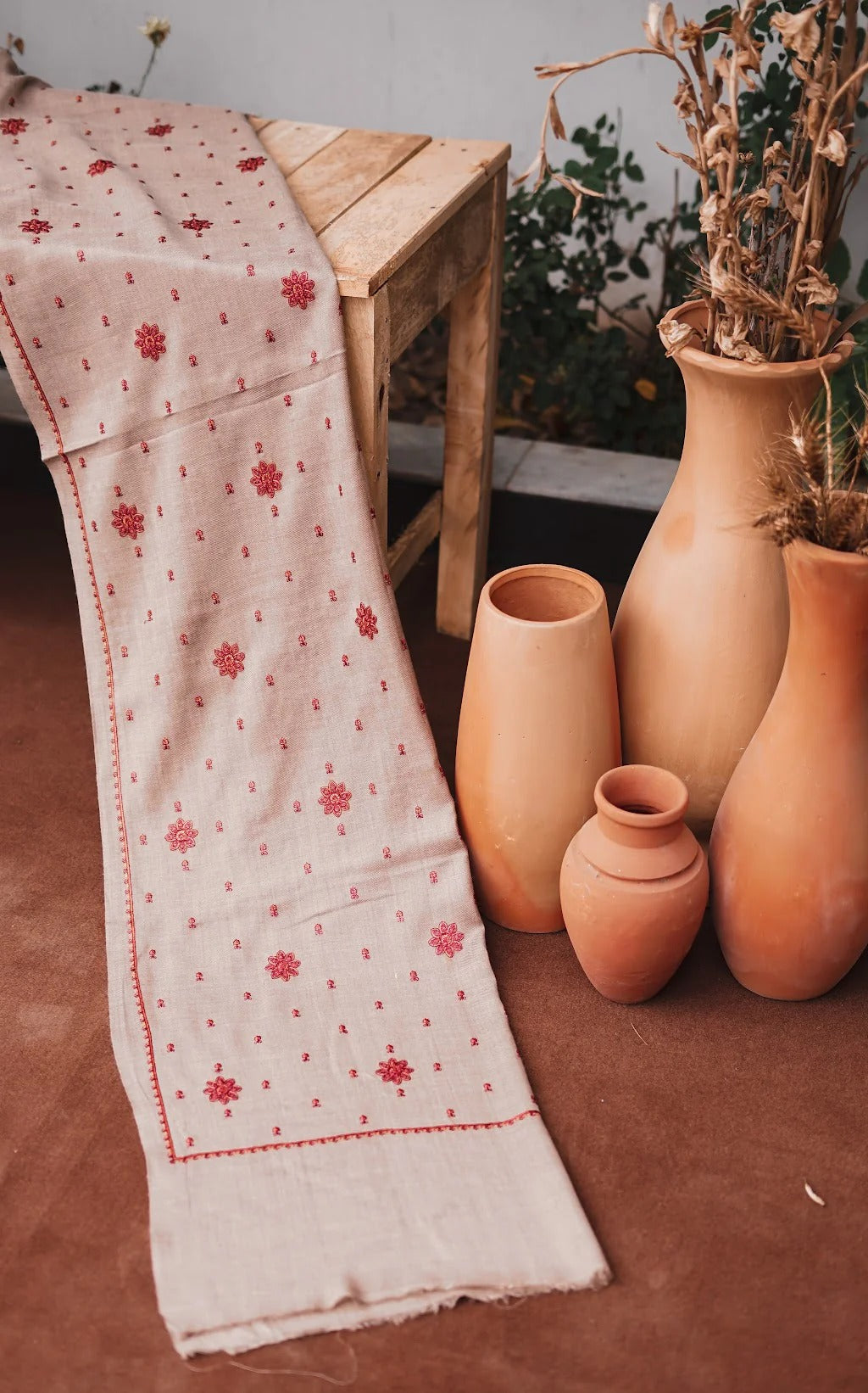 SF-350 Kashmiri Embroidered Maroon Suit