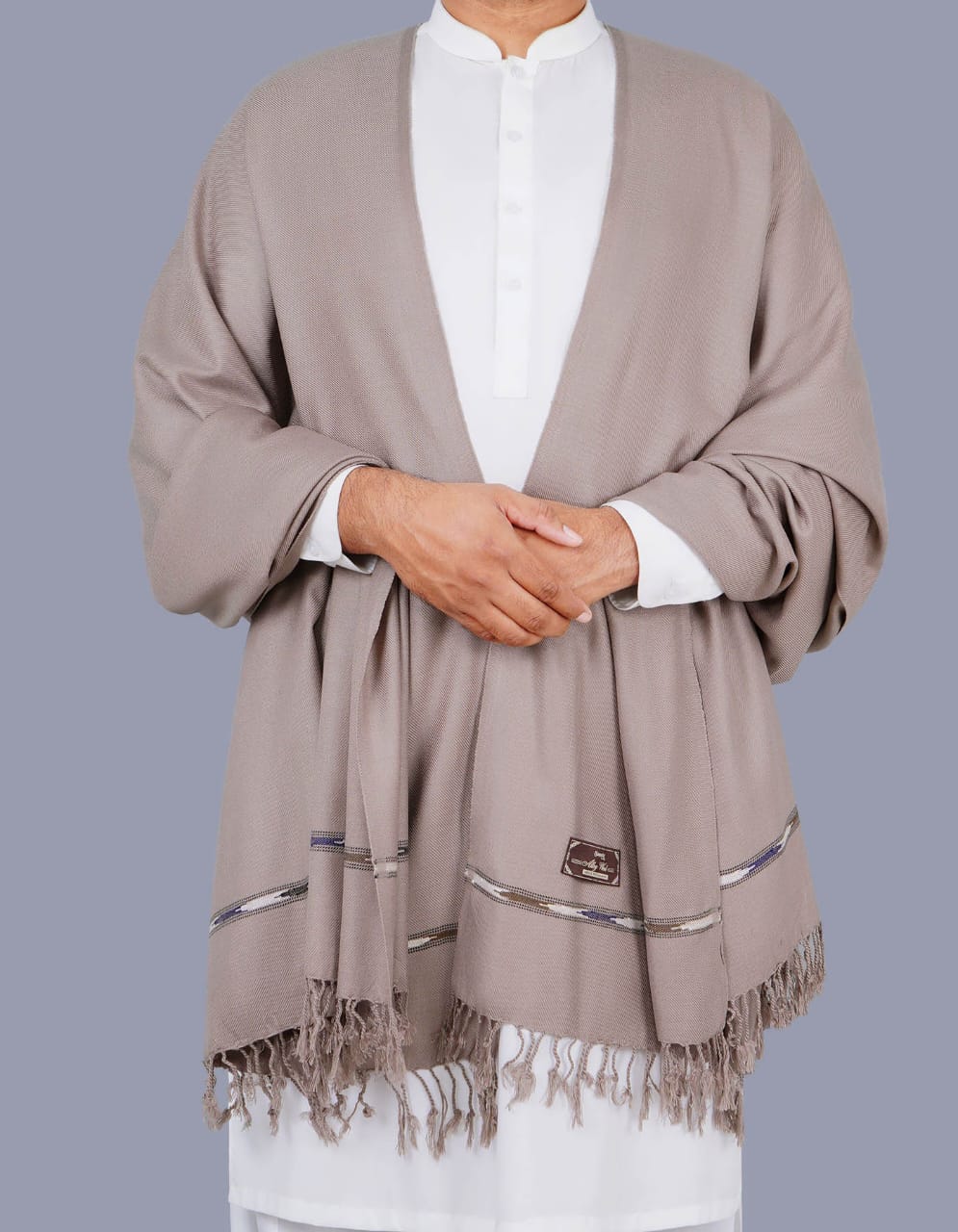 PURE PASHMINA WOOLEN SHAWL FOR MEN LIGHT-WEIGHT