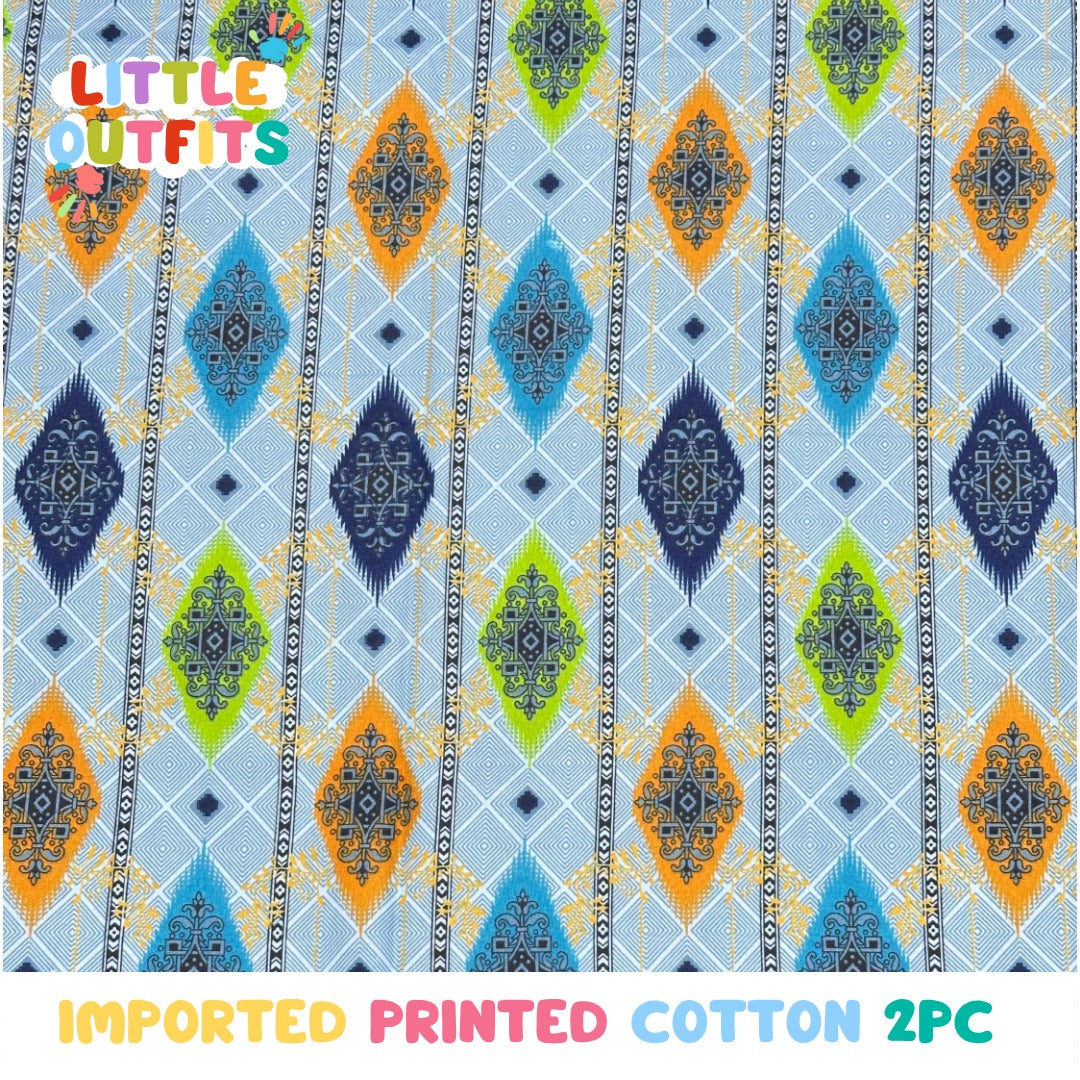 Imported Cotton 2PC Unstitched for Girls