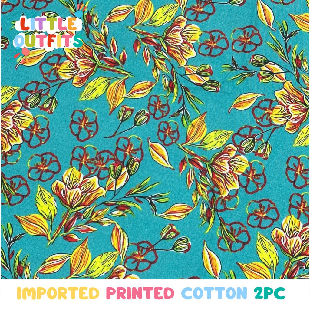 Imported Cotton 2PC Unstitched for Girls