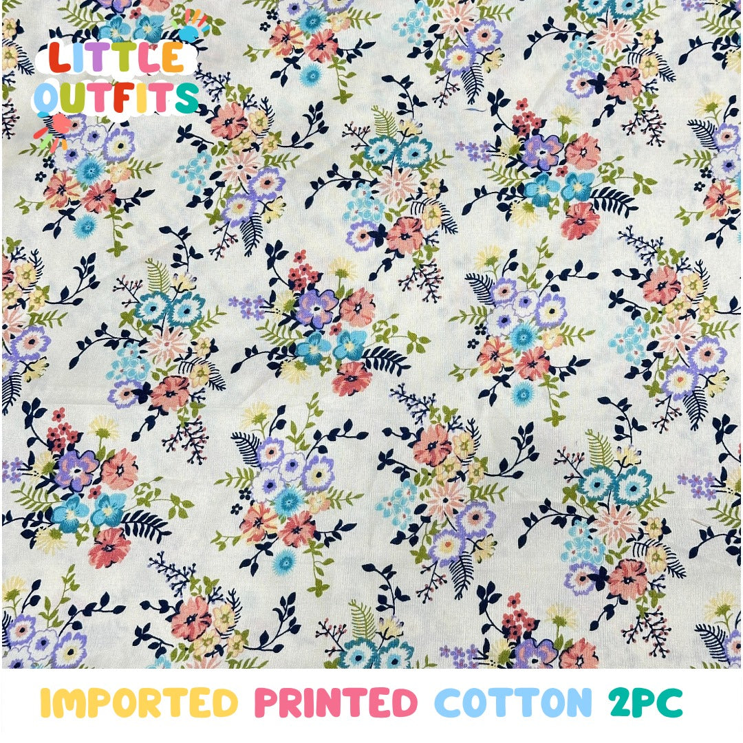 Imported Cotton 2PC Unstitched for Girls